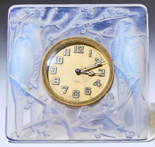 R. Lalique Inseparables Clock