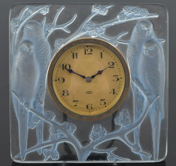 R. Lalique Inseparables Clock