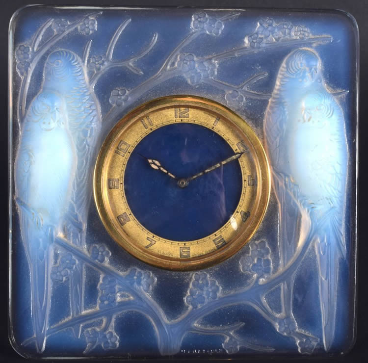 R. Lalique Inseparables Clock