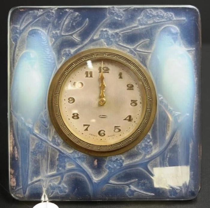 R. Lalique Inseparables Clock