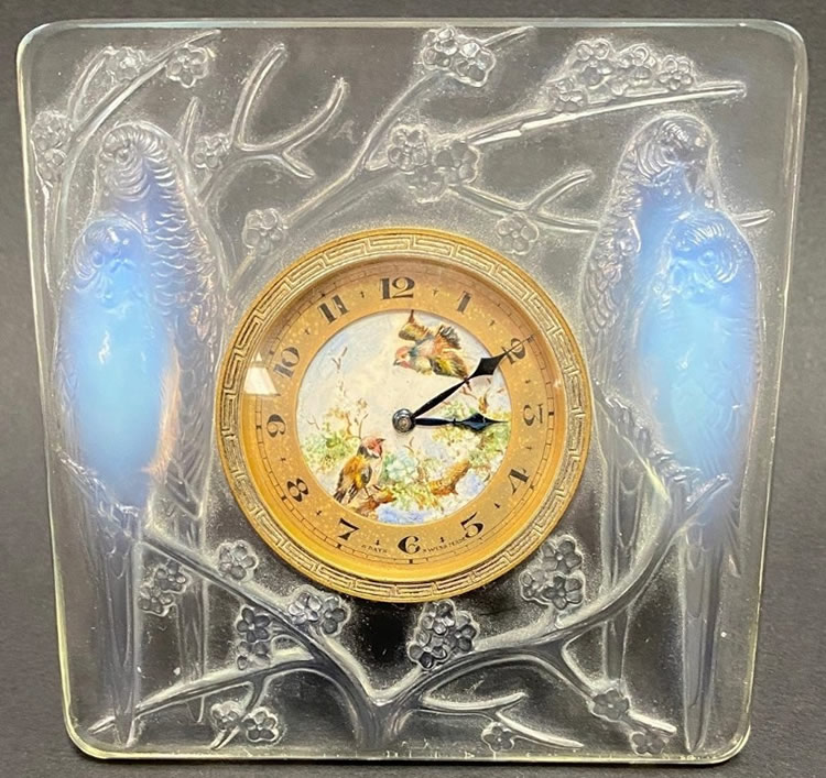 R. Lalique Inseparables Clock