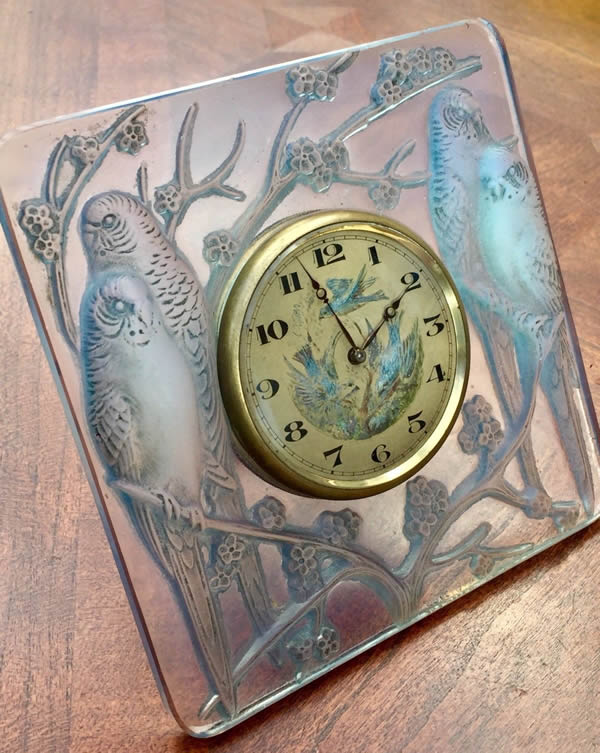 R. Lalique Inseparables Clock
