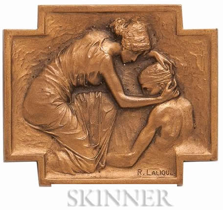 R. Lalique L'Association des Dames Francaises Croix-Rouge Plaque