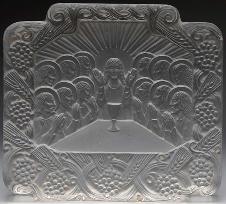 Rene Lalique La Sainte Cene Paperweight