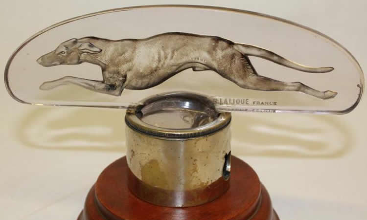 R. Lalique Levrier Hood Ornament