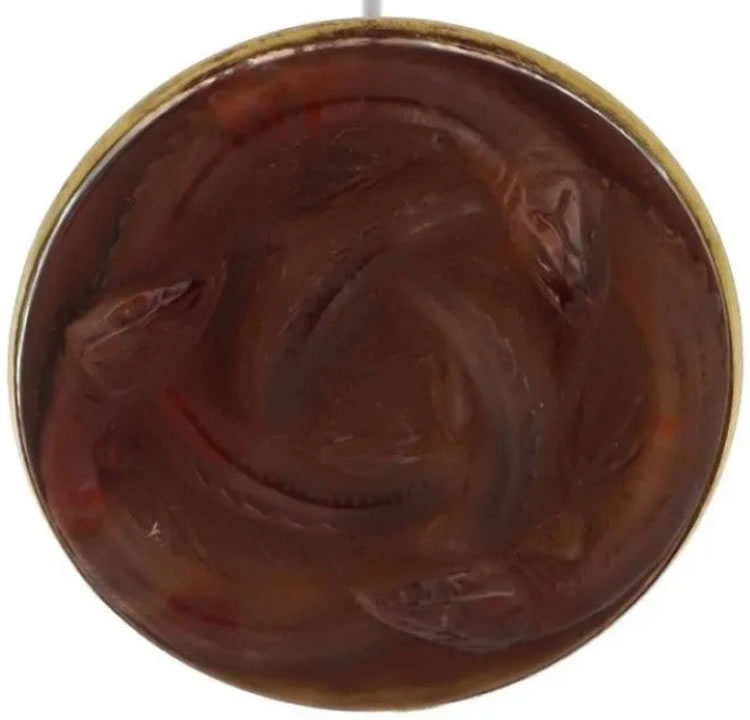 R. Lalique Lezards Epingle a Chapeau