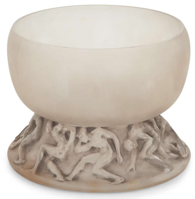 R. Lalique Lutteurs Vase