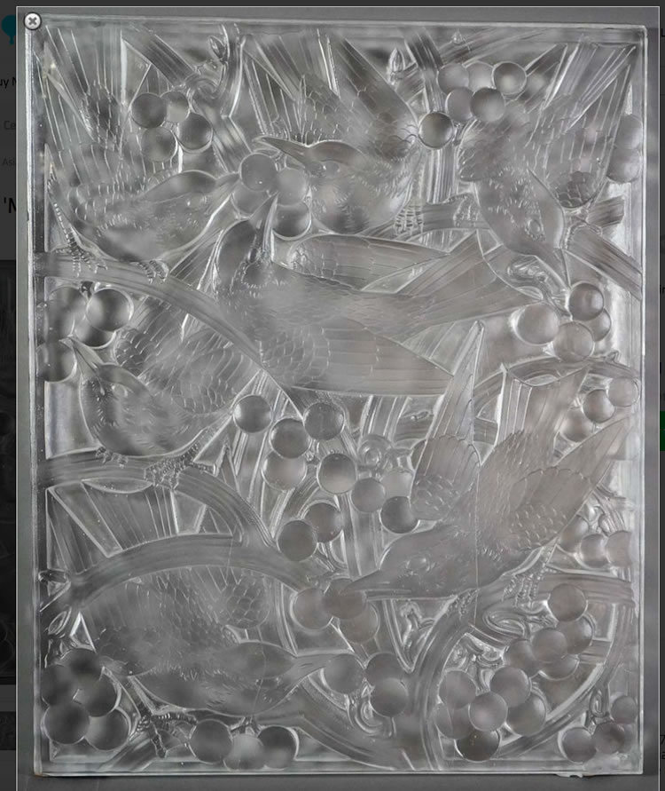 R. Lalique Merles-Et-Raisins-1C Panel
