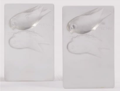 R. Lalique Moineau Menu