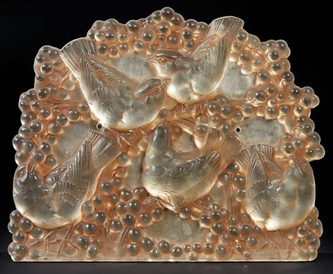 R. Lalique Moineaux Mirror Fronton