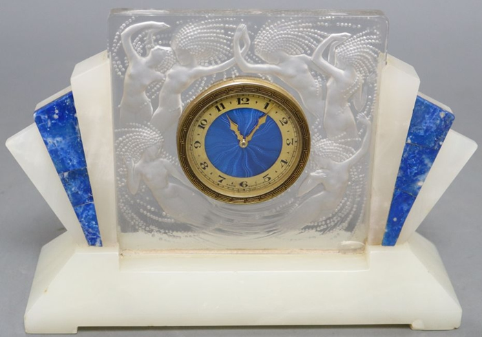 R. Lalique Naiades Clock