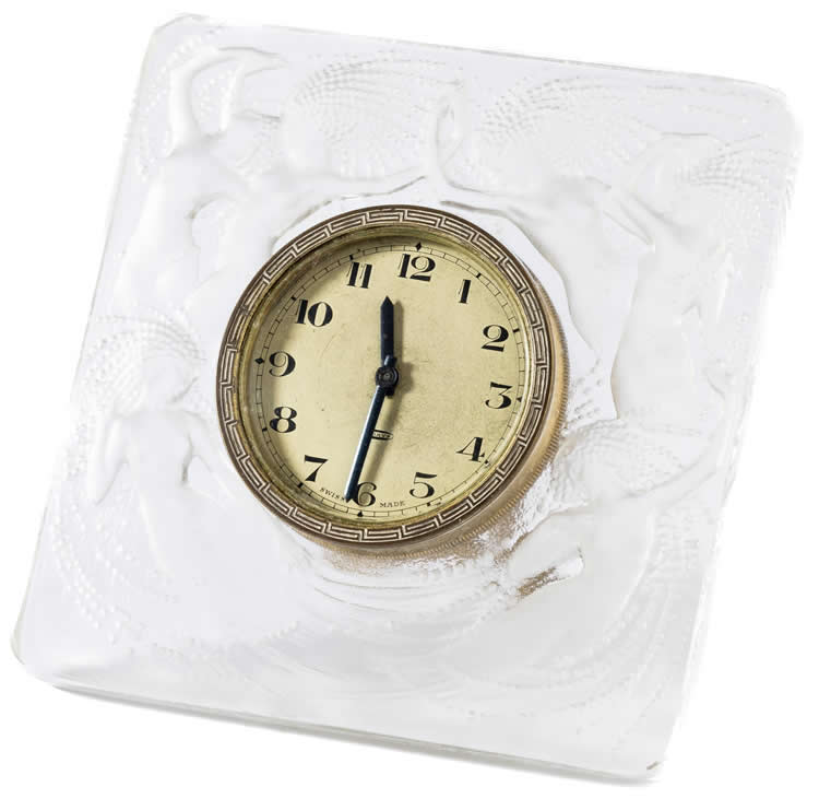 R. Lalique Naiades Clock