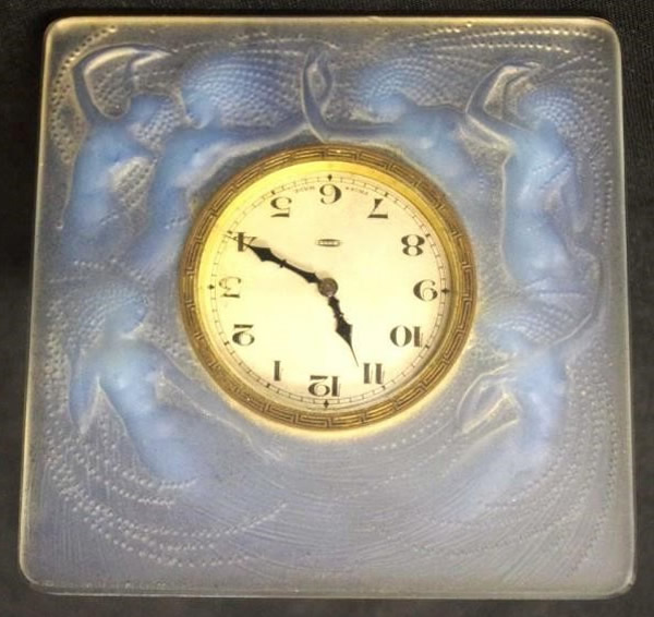 R. Lalique Naiades Clock