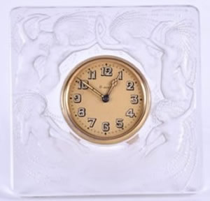 R. Lalique Naiades Clock