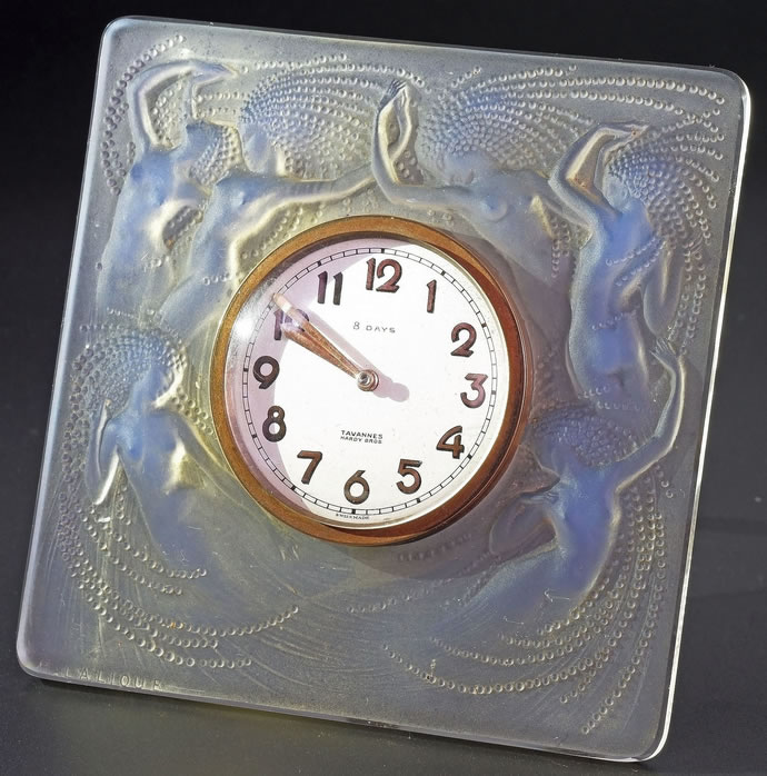 R. Lalique Naiades Clock