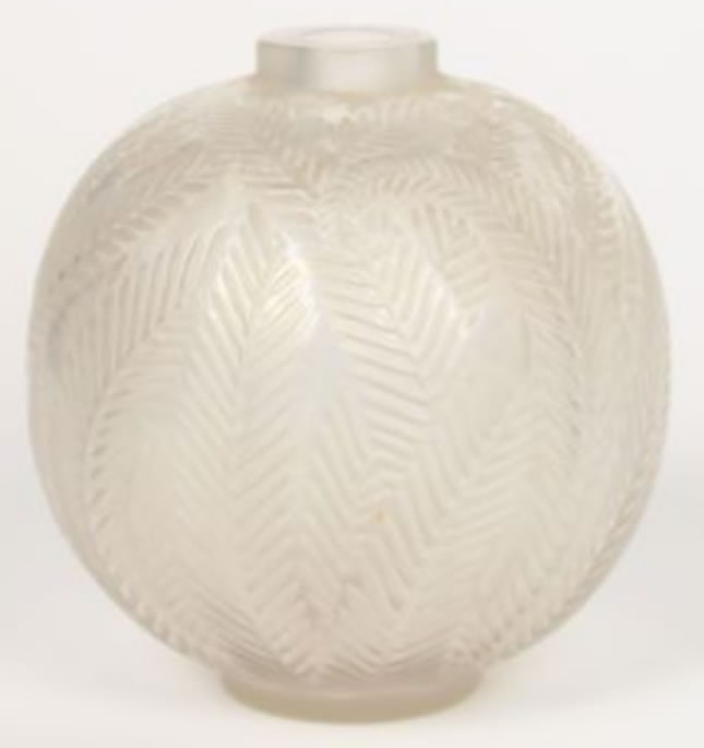 R. Lalique Palmes Vase