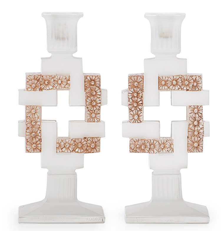 R. Lalique Paquerettes Candleholder