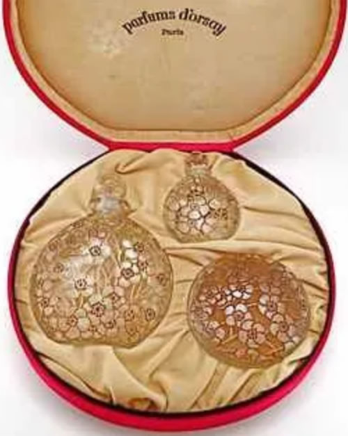 R. Lalique Parfums D'Orsay Perfume Bottle Set