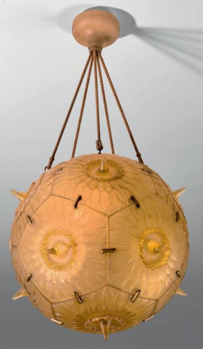 R. Lalique Passiflore Light Fixture