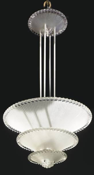 Rene Lalique Perles Chandelier 
