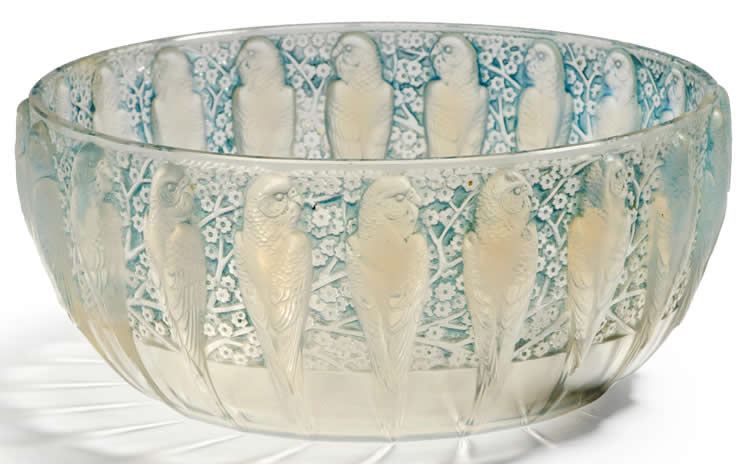 R. Lalique Perruches Bowl