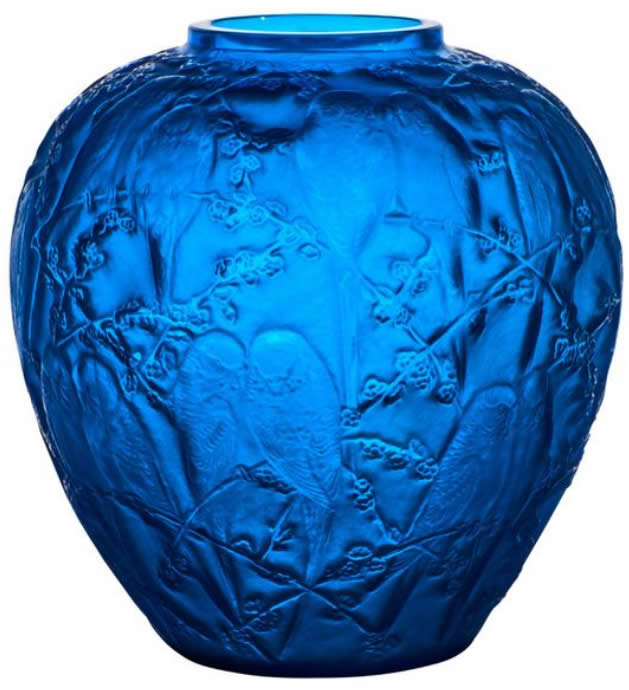 R. Lalique Perruches Vase