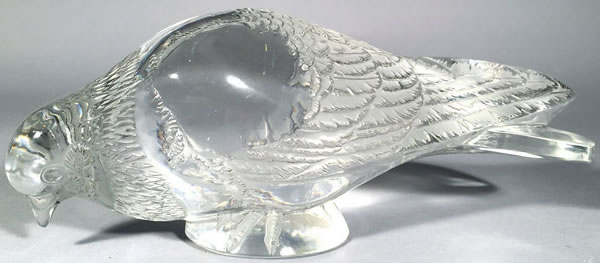 R. Lalique Pigeon Verviers Decoration
