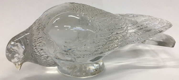 R. Lalique Pigeon Verviers Decoration