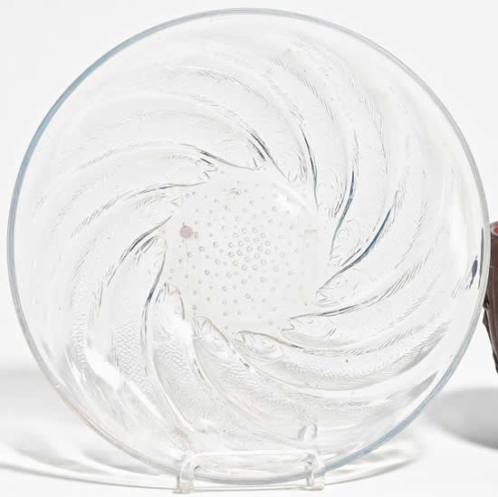 Rene Lalique Poissons Coupe Plate 