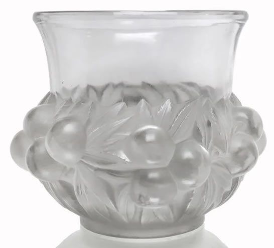R. Lalique Prunes Vase