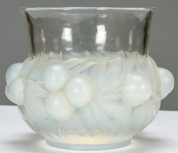 R. Lalique Prunes Vase