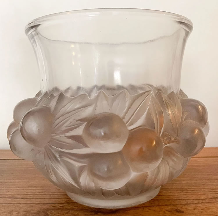R. Lalique Prunes Vase