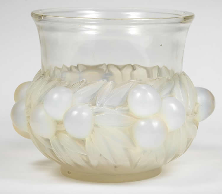 R. Lalique Prunes Vase