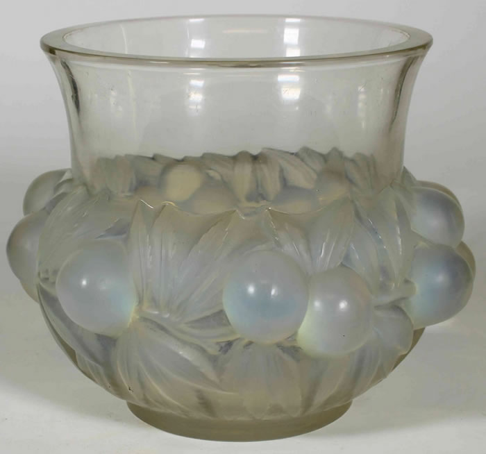 R. Lalique Prunes Vase
