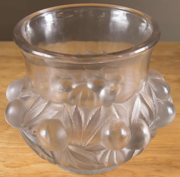 R. Lalique Prunes Vase