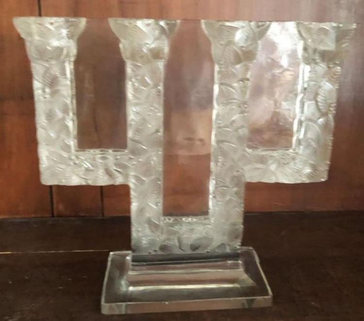 R. Lalique Quatre Branches Sorbier Candleholder