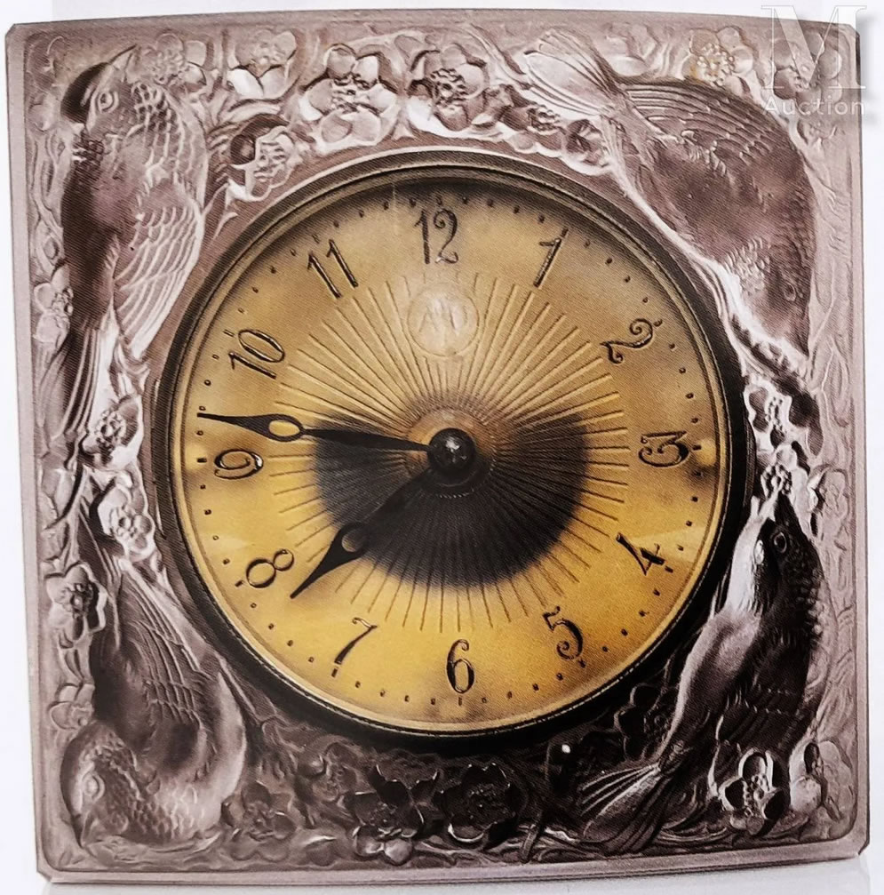 R. Lalique Quatre Moineaux Du Japon Pendule