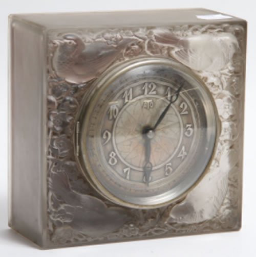 R. Lalique Quatre Moineaux Du Japon Pendule