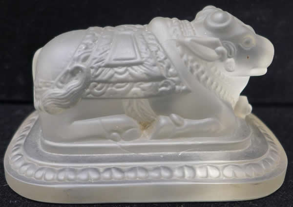 R. Lalique Sacred Bull Paperweight