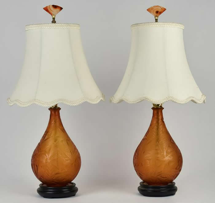 Rene Lalique Sauge Vase Lamp
