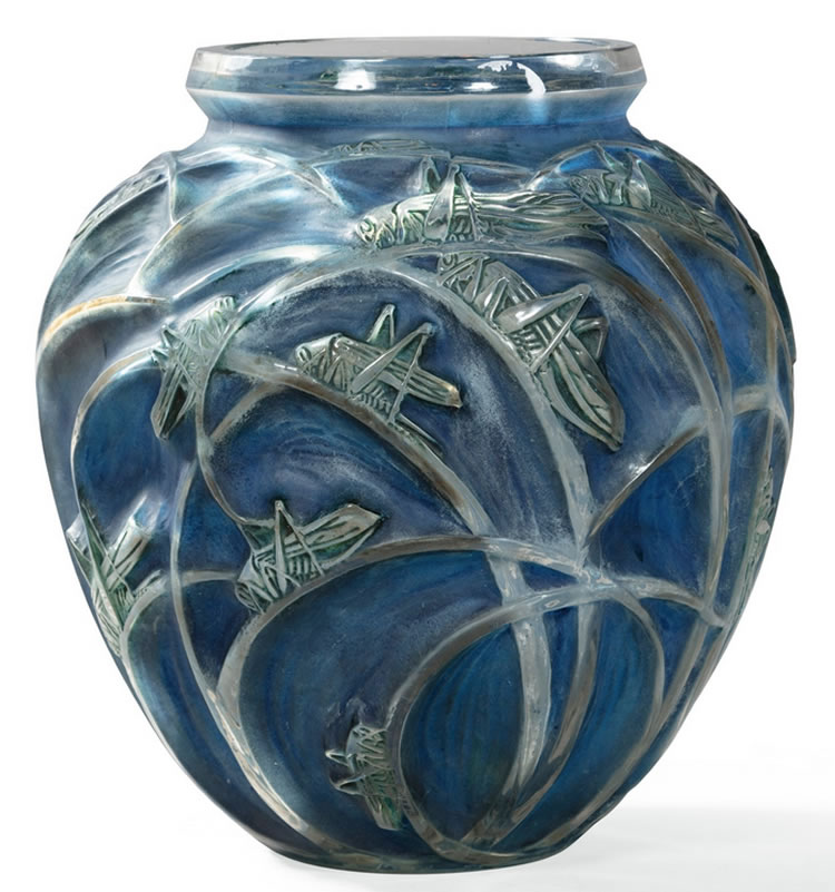 R. Lalique Sauterelles Vase
