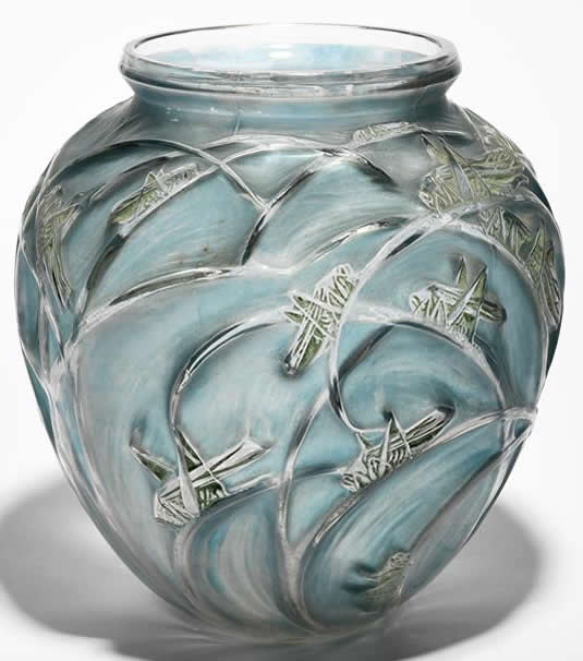 R. Lalique Sauterelles Vase