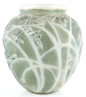 R. Lalique Sauterelles Vase