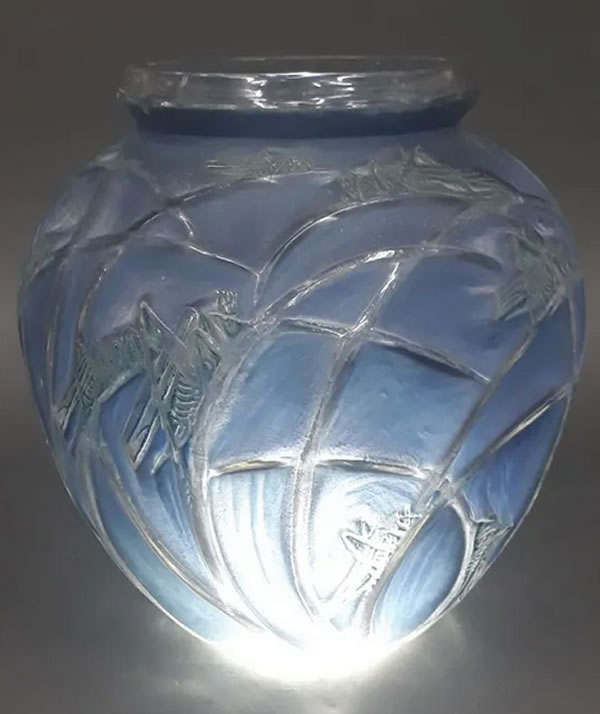 R. Lalique Sauterelles Vase