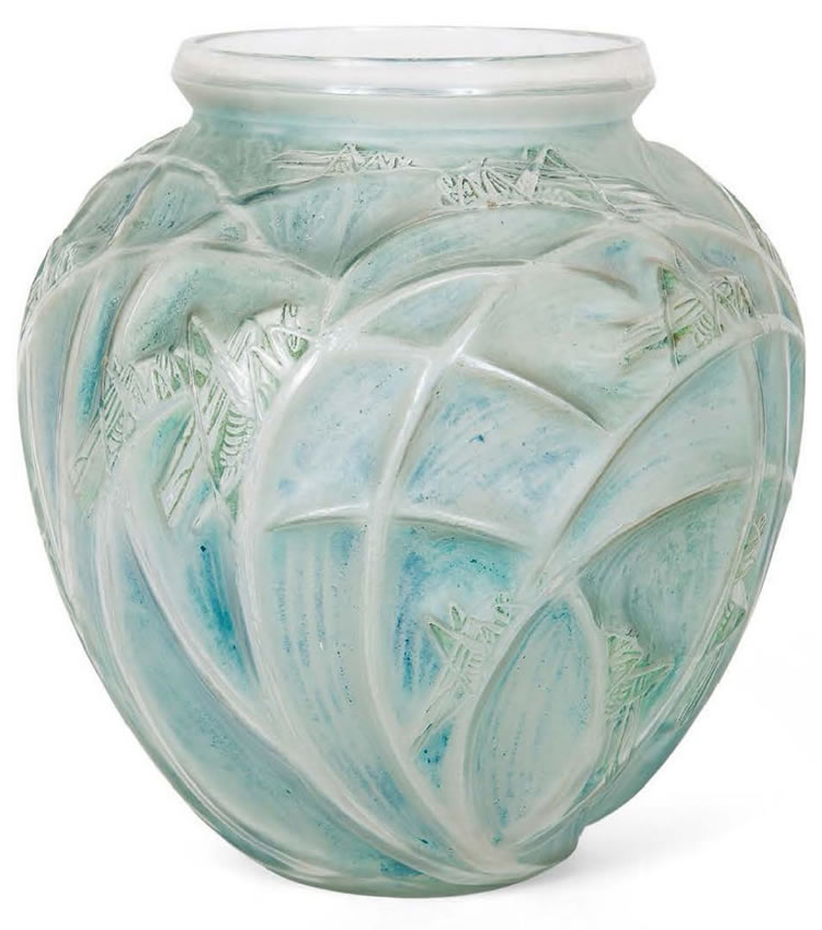R. Lalique Sauterelles Vase