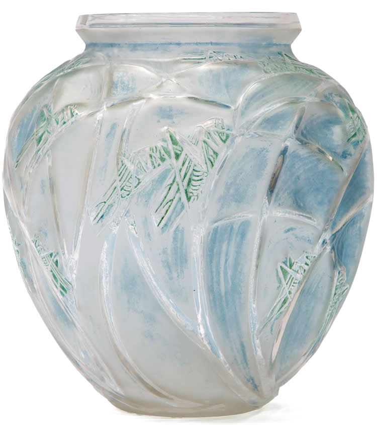 R. Lalique Sauterelles Vase