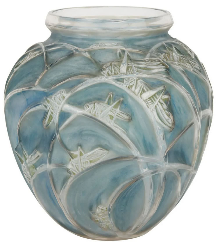 R. Lalique Sauterelles Vase