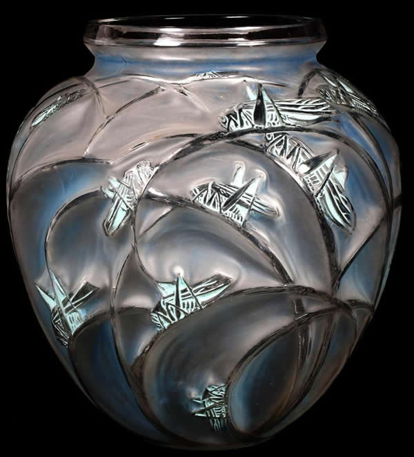 R. Lalique Sauterelles Vase