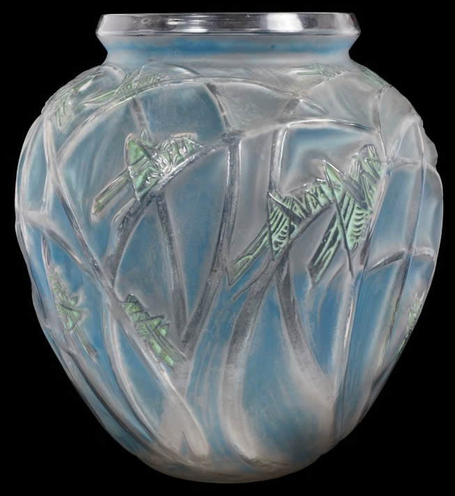 R. Lalique Sauterelles Vase