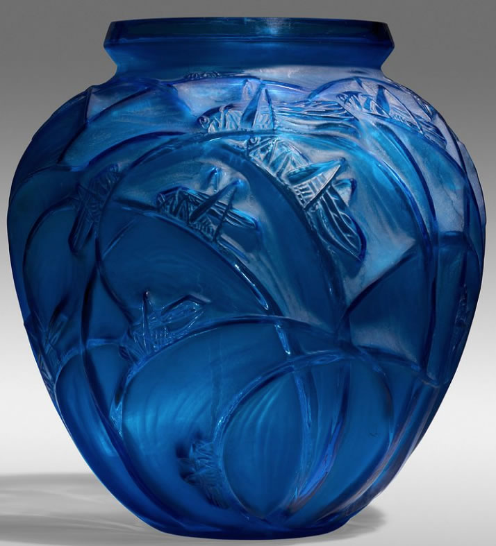 R. Lalique Sauterelles Vase